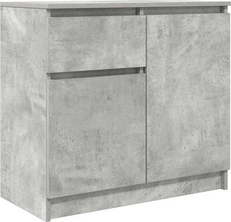 vidaXL Credenza Con Cassetto Grigio Cemento 71x35x65 Cm In Truciolato - Vidaxl
