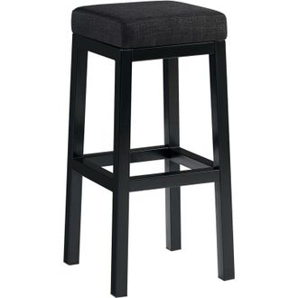 Clp Clp - Taburete De Bar Taylor Altura Del Asiento 83 Cm Estructura De Metal Negro Gris Oscuro Tela