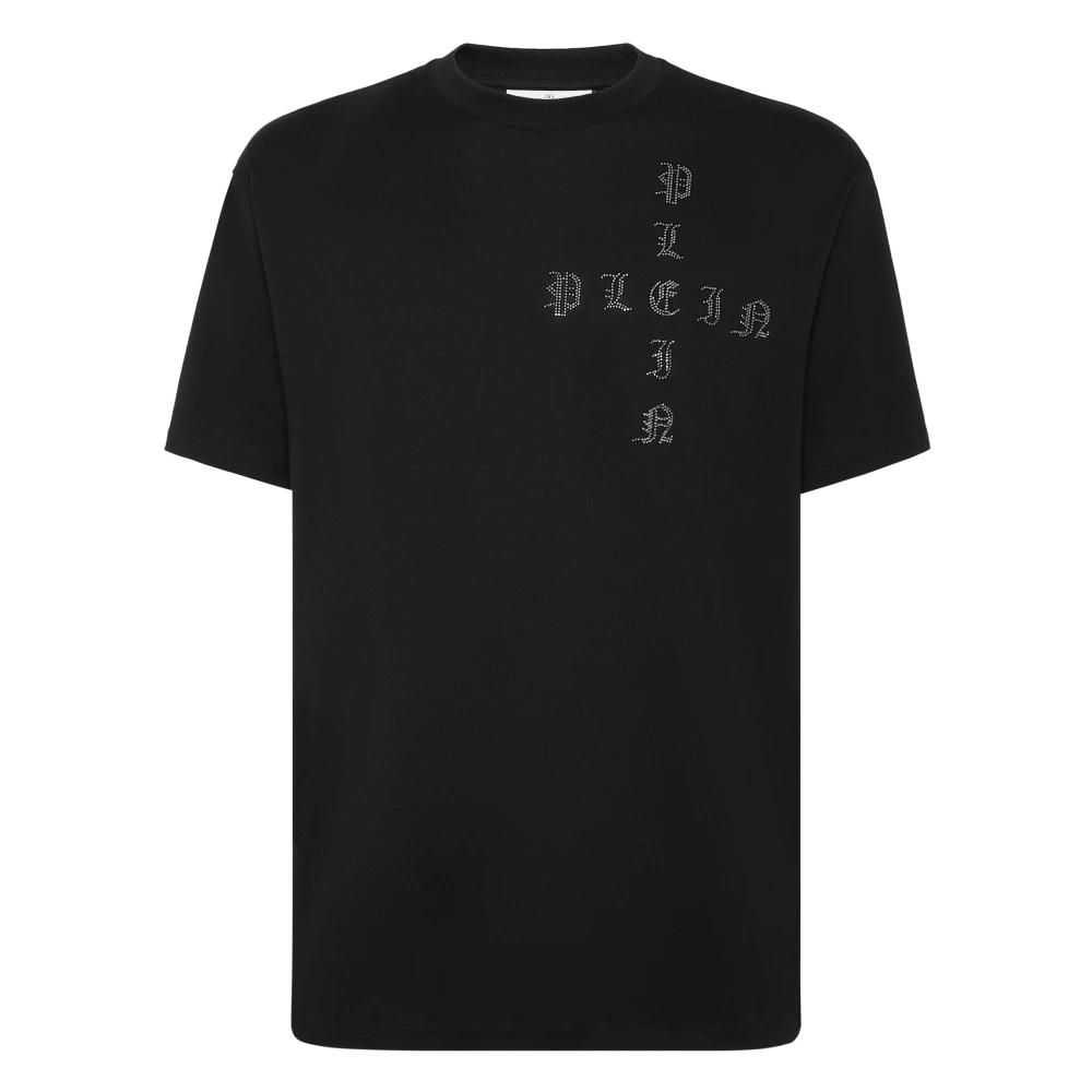 Philipp Plein Tops, Heren, Zwart, 2Xl, Katoen, T-Shirt Ronde Hals
