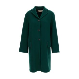 Marni Wool and Cashmere Coat - female - Marni - Single-Breasted Coats - Green - 2XS - Coats