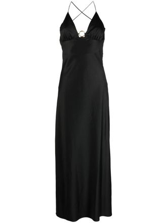 Manning Cartell Liquid Asset V-neck gown - women - Polyester - 10 - Black