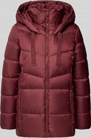 s.Oliver Red Label Regular Fit Steppjacke mit Kapuze in Bordeaux, Größe 32
