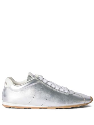 Miu Miu leather sneakers - women - Leather - 36 - Silver