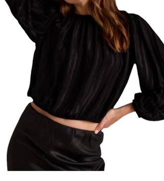 Bella Dahl Elastic Shirred Top In Black