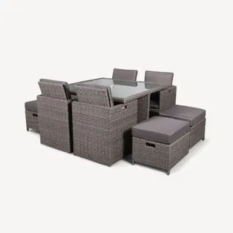 Royalcraft Paris 8 Seater Cube Set in Grey