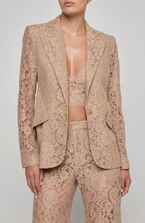L'agence Chamberlain Lace Blazer in Cappuccino at Nordstrom, Size 10