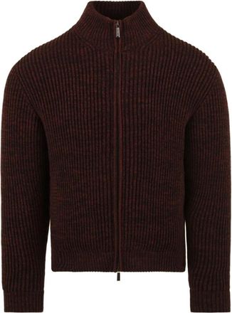 Moorer Bomber Jacket - Heren - Vesten - Bruin - L - Wol - Truien & Vesten