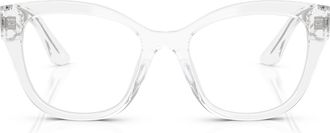 Miu Miu 0mu 05xv Transparent Acetate Cat-Eye Eyeglasses