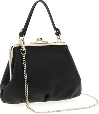 Vivienne Westwood Womens Top Handle Bag Black Cow Leather