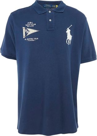 Polo Ralph Lauren Polo con motivo Polo Pony Pre-owned - Blu
