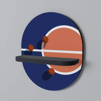 OEM Reto De Baloncesto Estante Ovalado Negro