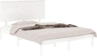 vidaXL Vidaxl - Estructura De Cama Sin Colch&oacute;n Madera De Pino Blanca 140x190 Cm