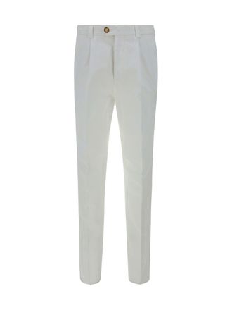 Brunello Cucinelli Pure Cotton Trousers - White