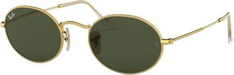 Ray-Ban Vintage Ovale Zonnebril met Spiegelglazen - unisex - Zonnebrillen - Geel - 54 MM - Accessoires