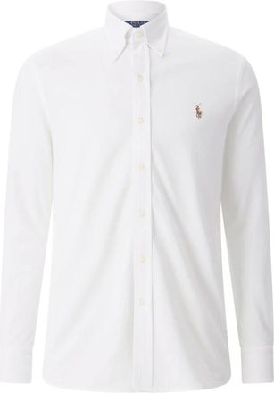 Polo Ralph Lauren Fijngebreide formele overhemd - Heren - Zakelijke Overhemden - Wit - 2XL - Katoen - Overhemden