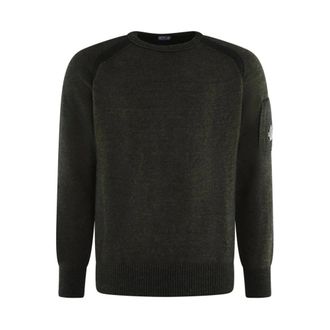 C.P. Company Round-neck Knitwear, male, Green, Size: 2XL Round-neck Knitwear
