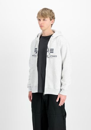 Alpha Industries Hoodie ALPHA INDUSTRIES Basic Zip Hoodie BL, Herren, Gr. XXL, grau (pastel grau melange), Obermaterial: 80% Baumwolle, 20% Polyester, regular fit, Swe