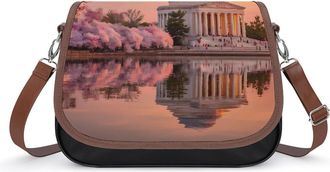 Generic Jefferson Memori Washington DC Womens Crossbody Bag Fashion Shoulder Handbags Message Tote Bag with Adjustable Strap
