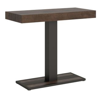 Itamoby Consola extensible 90x40/196 cm efecto madera nogal, hierro