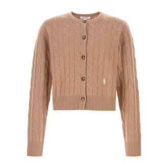 Sporty & Rich Cashmere Knitwear, male, Brown, Size: S SRC Cashmere Cardigan