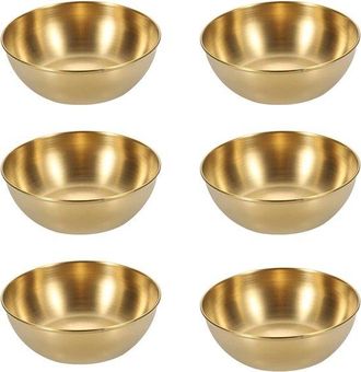 OEM 6 Cuencos Para Aperitivos De Acero Inoxidable Dorado, Mini Cuencos Para Salsas, Cuencos Para Salsas, Mini Cuencos, Mini Cuencos