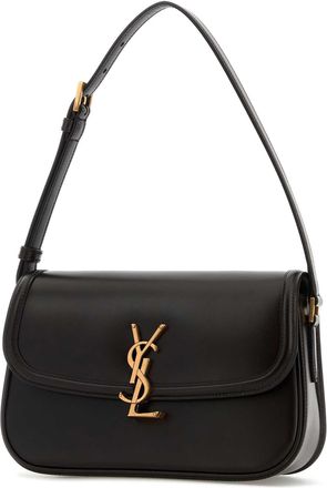 Saint Laurent Womens Solferino Shoulder Bag Brown Lamb