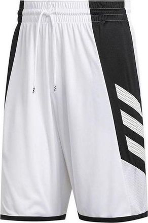 adidas Quick-Dry Basketball Shorts Asia Sizing White Black GC8081