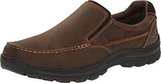 Leather slip on skechers deals