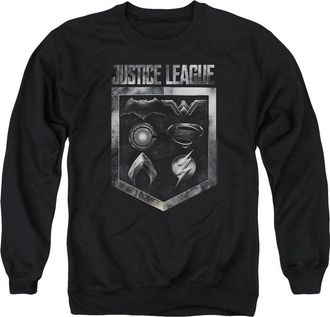 Gildan Justice League Movie Shield Of Emblems Adult Crewneck Sweatshirt