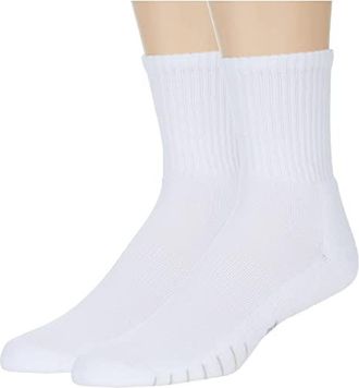 eurosock Slam Cool Crew 2-Pack Crew Cut Socks Shoes White : LG (US Mens Shoe 9-11 - Womens Shoe 10-12), Spandex/Polyester/Nylon