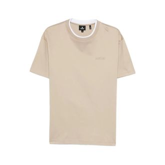 Mackage T-Shirts, male, Beige, Size: XL Ringer Crew Neck T-shirt