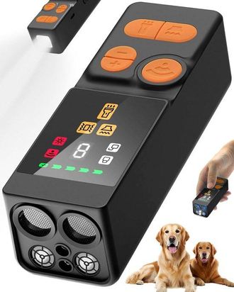 OEM Dispositivo Antiladridos Ultras&oacute;nico 4x, Alcance De 13,7 Metros, Recargable Y Seguro, Para Uso En Interiores Y Exteriores (negro + Naranja)
