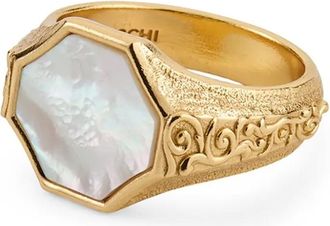 Emanuele Bicocchi Anello con finitura spazzolata - Oro