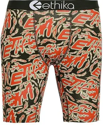 Ethika Do It Mens Underwear Green/Red : 3XL, Polyester/Spandex