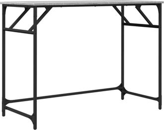 vidaXL Scrivania Grigio Sonoma 100x45x76cm Legno e Acciaio a Polvere - Vidaxl