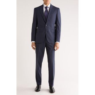 Jack Victor Expo Stretch Wool Suit in Blue Grey at Nordstrom Rack, Size 40 Regular