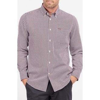 Barbour Padshaw Check Button-Down Shirt in Rich Red at Nordstrom, Size Xx-Large