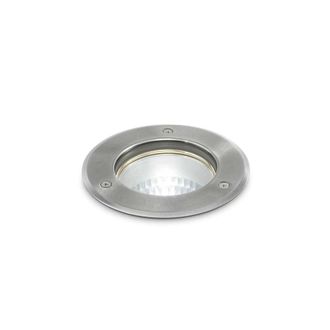 Netlighting Park 1 Light Medium Round Recessed Spotlight Steel IP65 E27 in Grey
