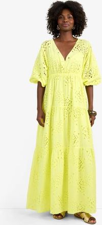 Trina Turk Arco Iris Cotton Eyelet Dress in Citrus at Nordstrom, Size Xx-Large