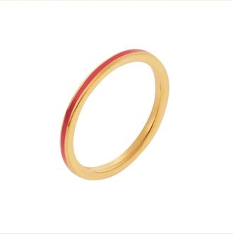 Eye M By Ileana Makri Womens Enamel Slim Band Ring In Neon Pink