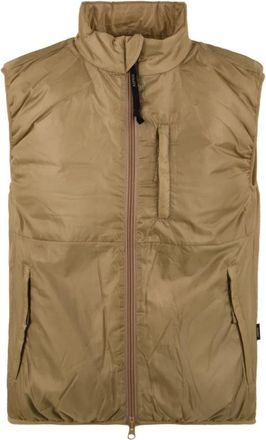 Aspesi Beige Nylon Gilet met Thermore Padding - Heren - Bodywarmers - Beige - L - Nylon - Jassen