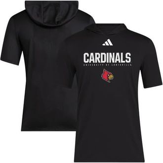 adidas Mens adidas Black Louisville Cardinals 2025 AREOREADY Sideline Training Hooded T-Shirt at Nordstrom, Size Large