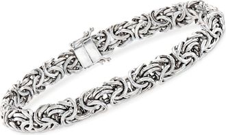 Ross-Simons Sterling Silver Byzantine Bracelet With Magnetic Clasp