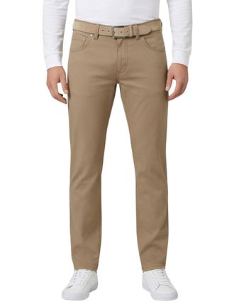 Gardeur Camel pantalon 5-pocket Gardeur Modern Fit zonder omslag