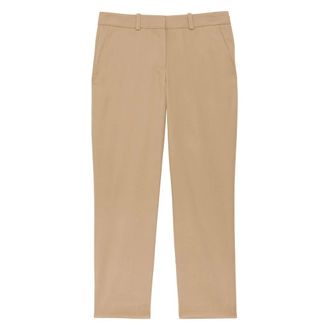Ines De La Fressange Broeken, Dames, Beige, XL, Katoen, Audrey katoenen broek