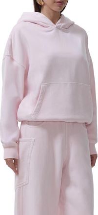AFRM Blake Cotton Hoodie in Mauve Morn at Nordstrom, Size X-Small