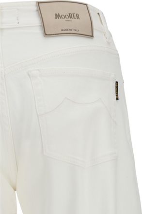 Moorer Mens Jeans Milton-15 White Cotton