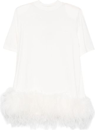 The Attico Feathered Short Dress-Donna