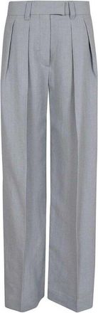 Brunello Cucinelli Light Blue Linen Blend Trousers, Brand Size 44 (US Size 10)
