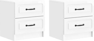 vidaXL Armario De Noche 2 Uds. Brillante 43 X 34,5 X 44,5 Cm Vidaxl
